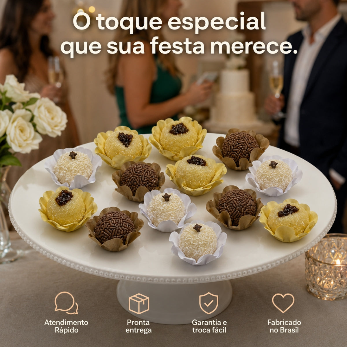 Kit 04 200 UnidadesForminhas Para Doces Finos