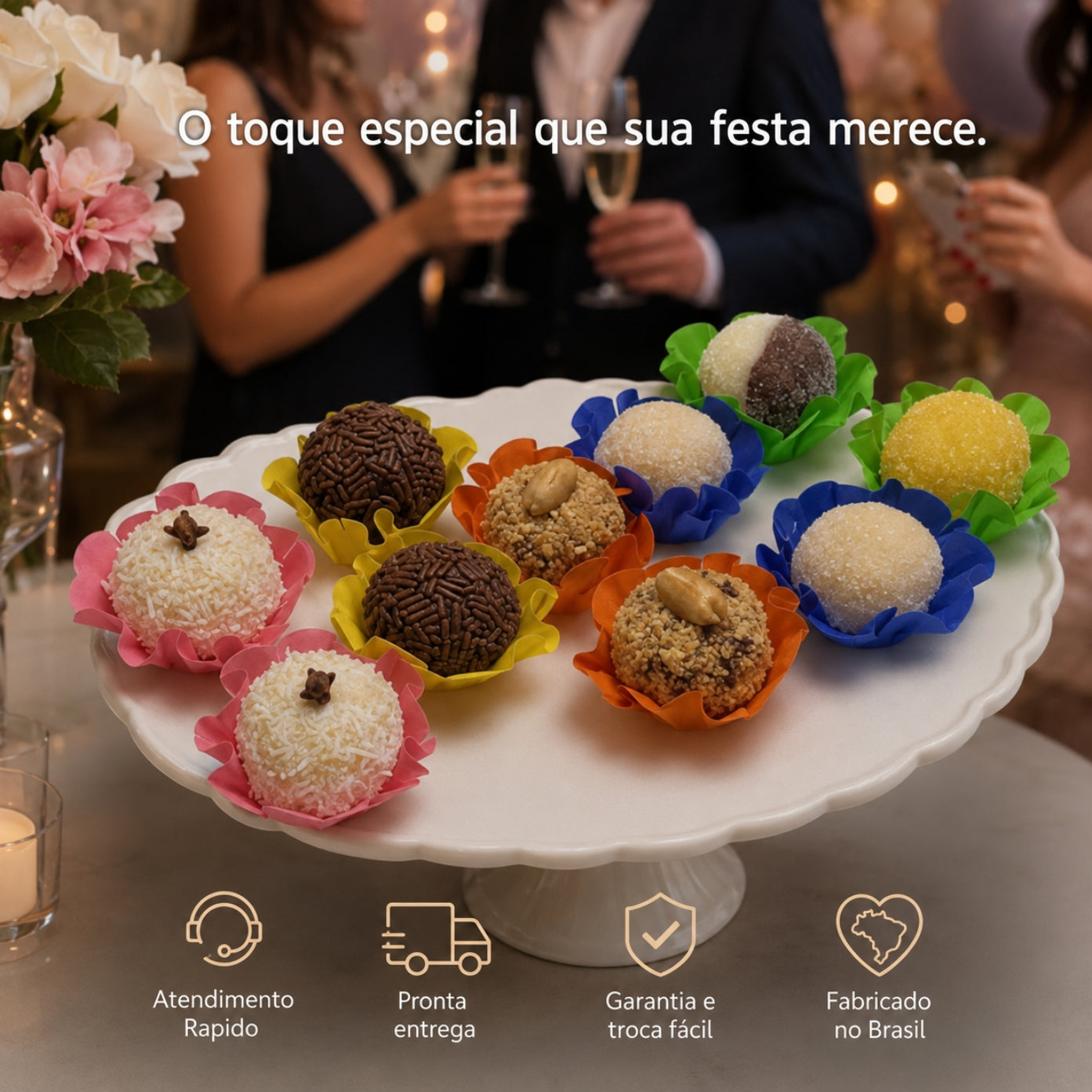 Kit 34 200 Unidades Forminhas Para Doces Finos