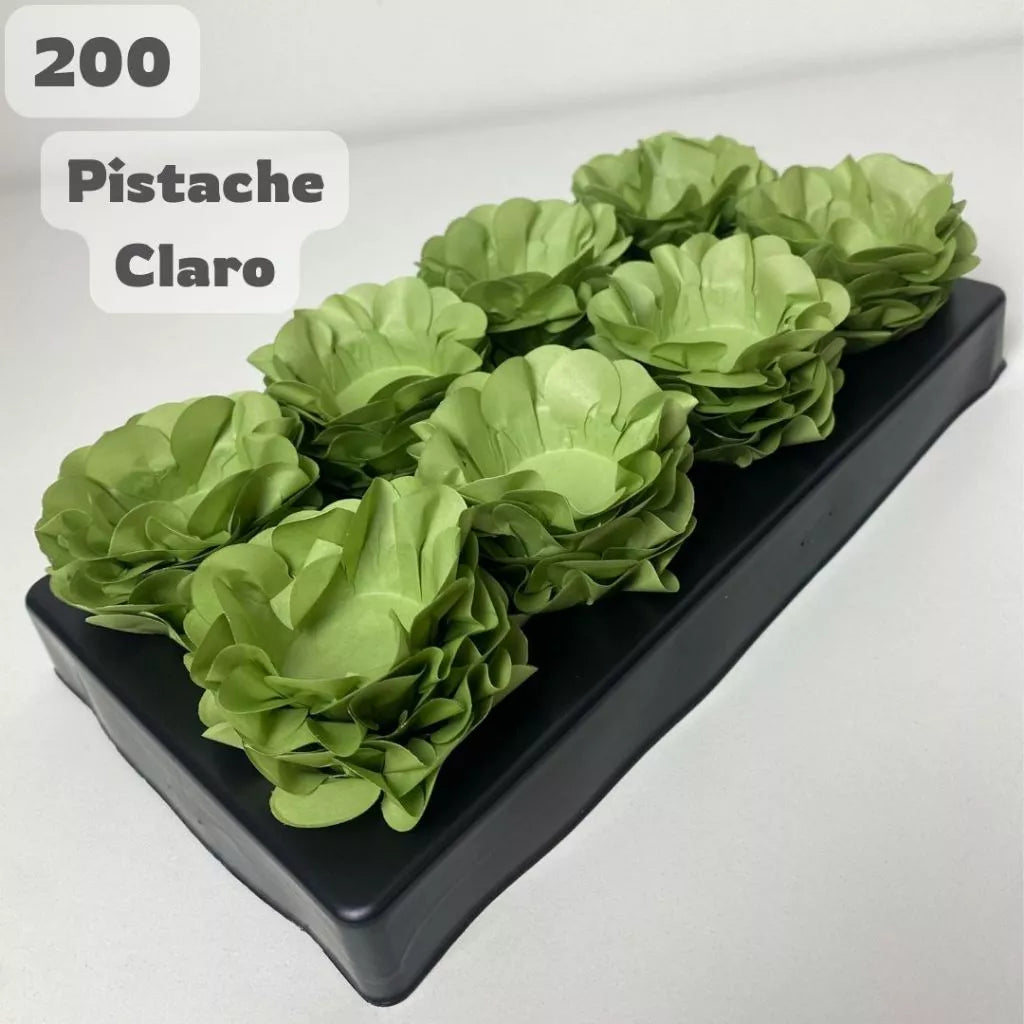 Kit 200 Forminhas Verde Pistache Claro para Doces Finos