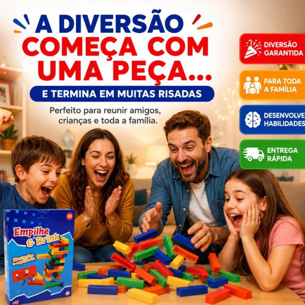 Jogo Caiu Perdeu Empilhe E Brink Ark Toys Tabuleiro Família Educativo Pedagógico Colorido Divertido