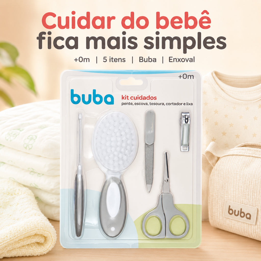 Kit Cuidados Buba Bebê Para Higiene Banho E Rotina Completa Da Maternidade