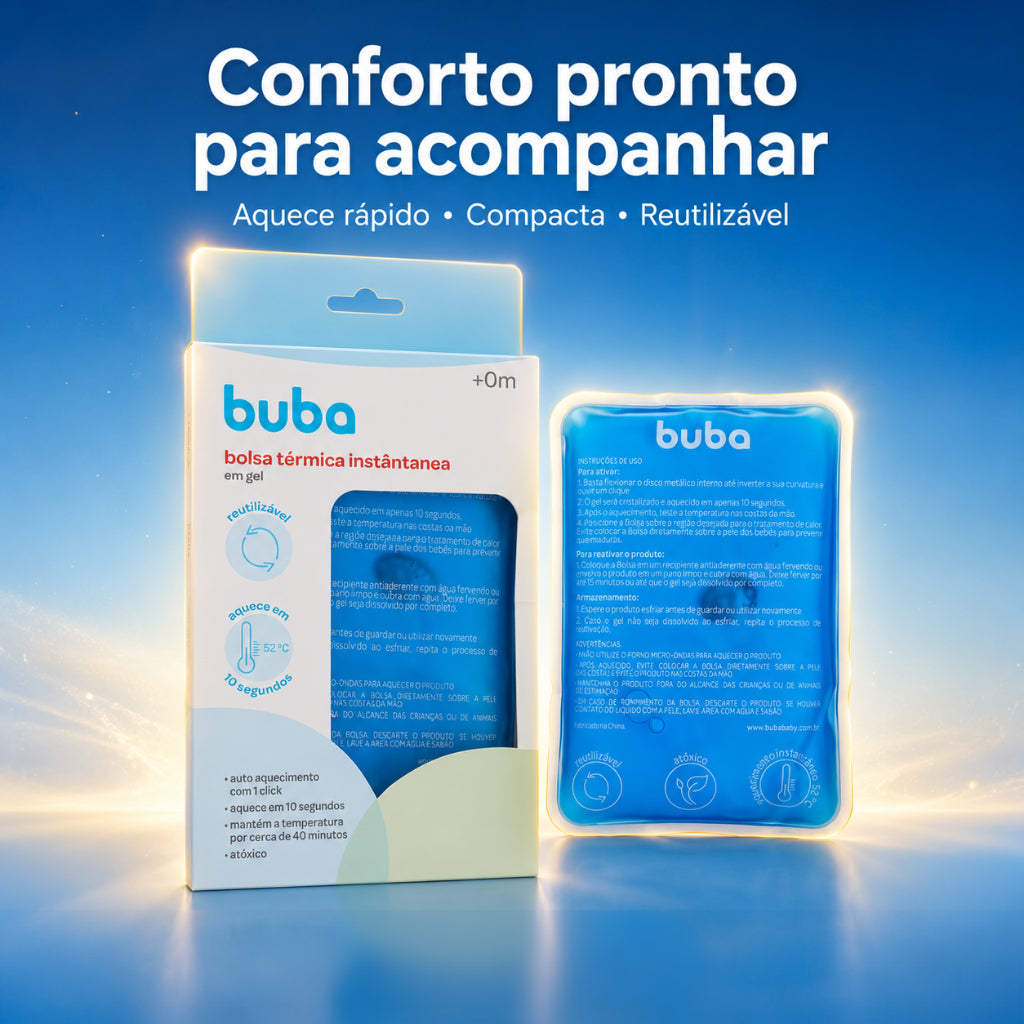 Bolsa Gel Térmica Buba Bebê 1 Click Para Cólica Dores | Bolsa Térmica Para Bebê Anticólica