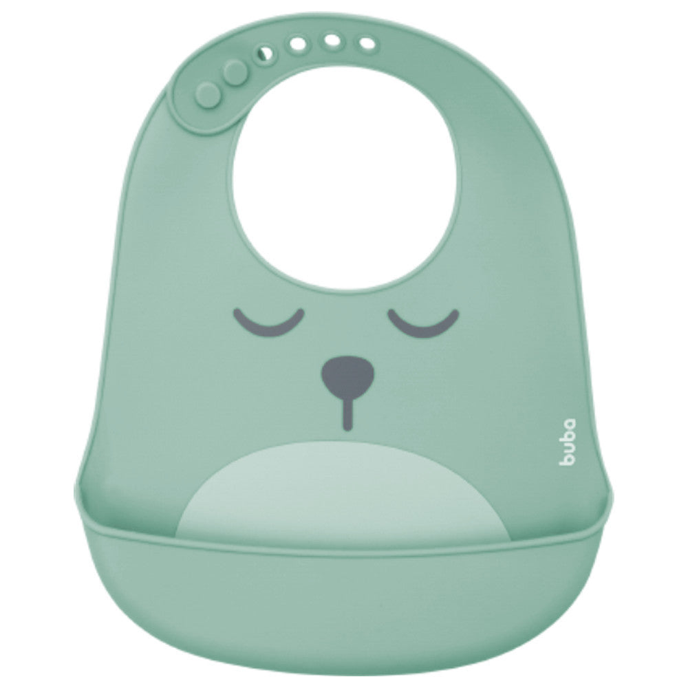 Babador De Silicone Gumy Impermeável Pega Migalha Buba Rosa Azul Verde