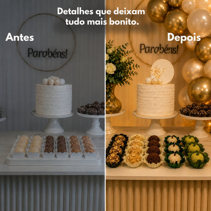 200 Forminhas Tons de Verde Luxo Forminha Para Doces Finos Casamento Festa Mesa Elegante Premium