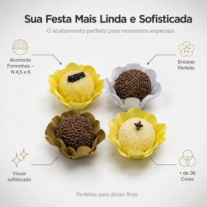 Kit 04 200 UnidadesForminhas Para Doces Finos