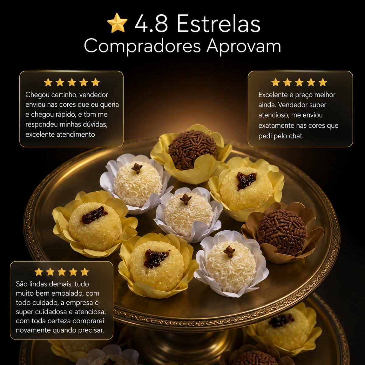 Kit 04 200 UnidadesForminhas Para Doces Finos