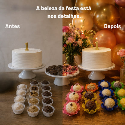Kit 34 200 Unidades Forminhas Para Doces Finos