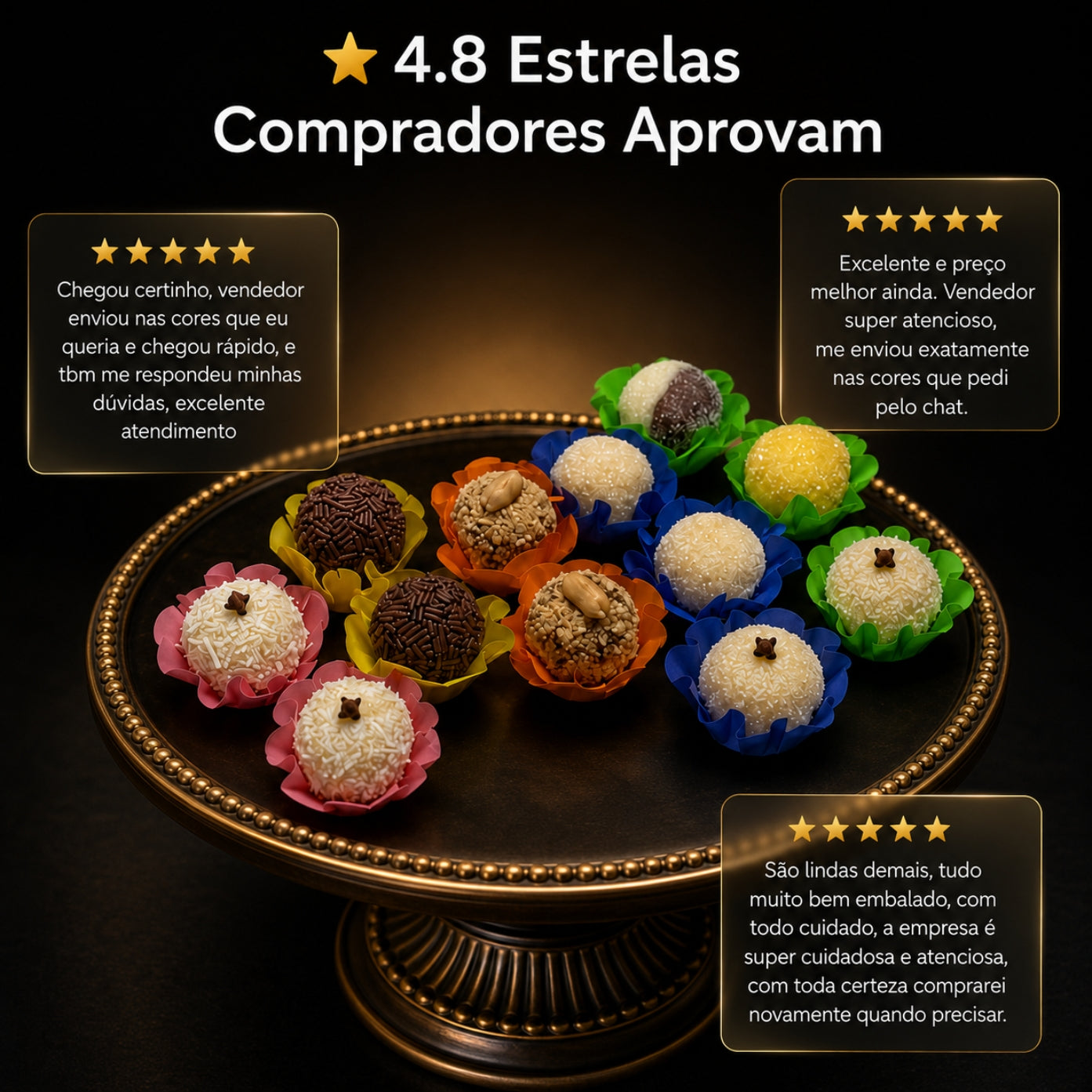 Kit 34 200 Unidades Forminhas Para Doces Finos