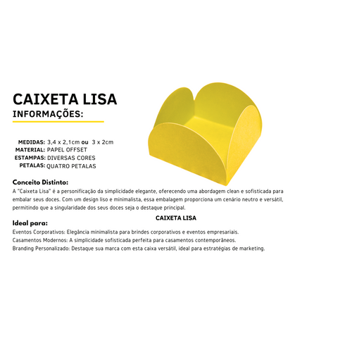 Caixeta Lisa Marrom - 100 Unidades