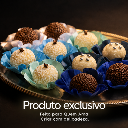200 Forminhas Tons de Azul Forminha Para Doces Finos Casamento Festa Mesa Elegante Premium