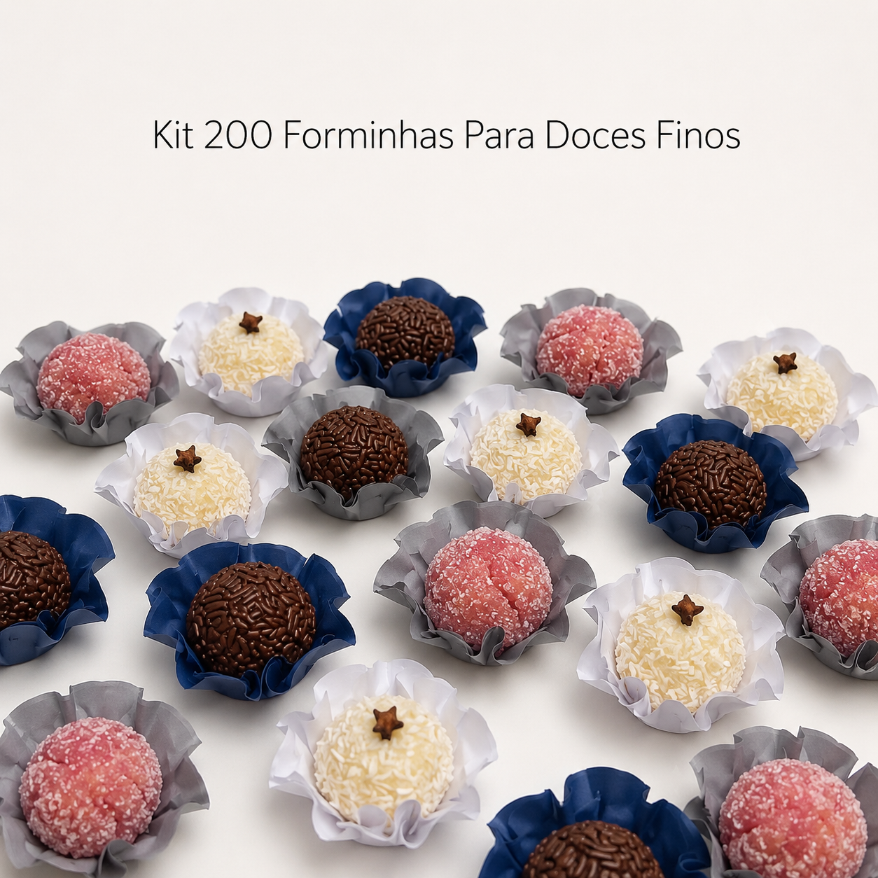 Kit 15 200 Unidades Forminhas Para Doces Finos Casamento Festa Mesa Elegante Premium