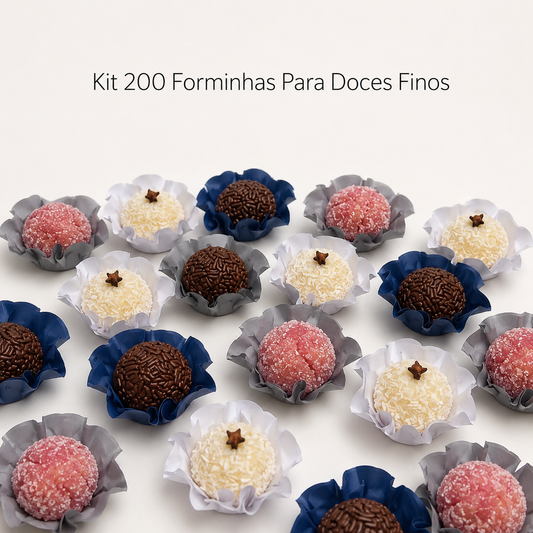 Kit 15 200 Unidades Forminhas Para Doces Finos Casamento Festa Mesa Elegante Premium