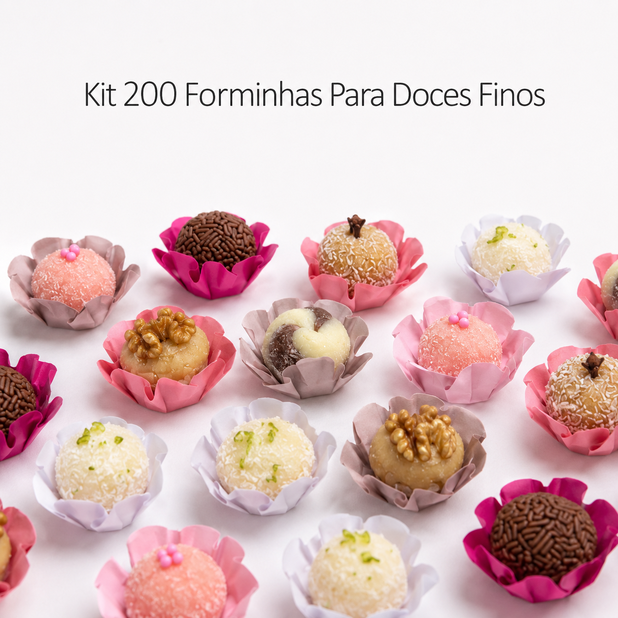 Kit 03  200 Forminhas Para Doces Finos Premium