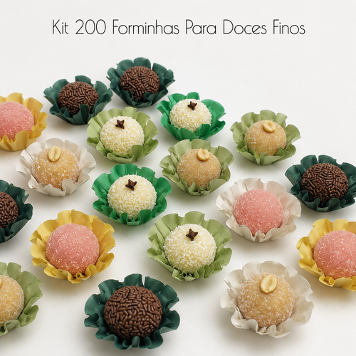 Kit 29 200 Unidades Forminhas Para Doces Finos