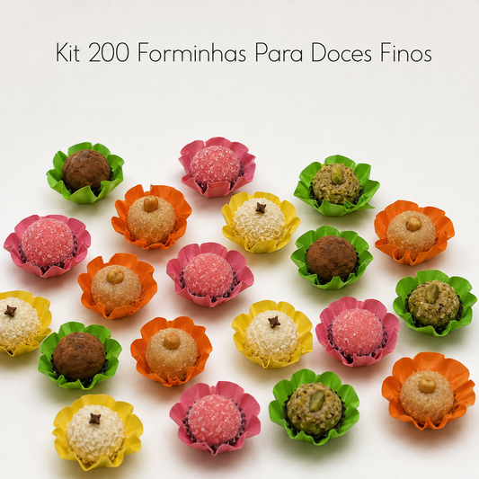 Kit 35 200 Unidades Forminhas Para Doces Finos