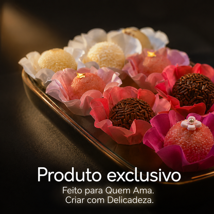 200 Forminhas Tons de Rosa Luxo para Doces Finos
