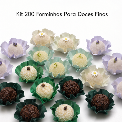 Kit 32 200 Unidades Forminhas Para Doces Finos Casamento Festa Mesa Elegante Premium