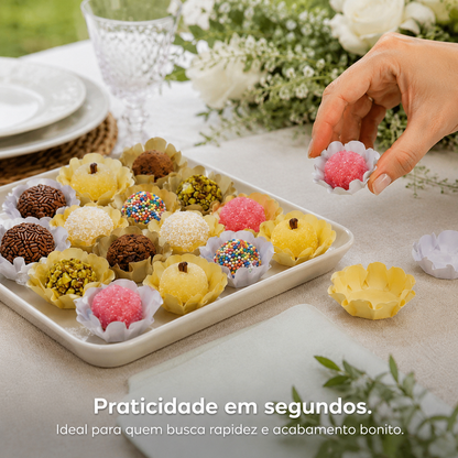 Kit 01 200 Unidades Forminhas Para Doces Finos