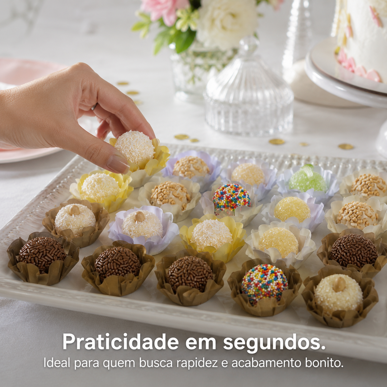 Kit 05 200 Unidades Forminhas Para Doces Finos