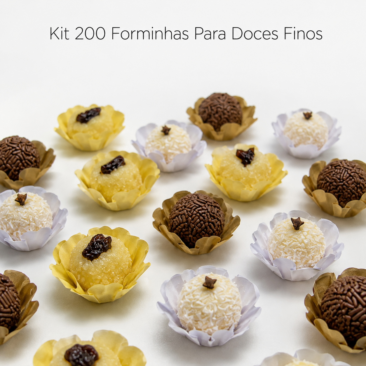 Kit 04 200 UnidadesForminhas Para Doces Finos