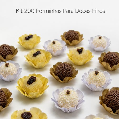 Kit 04 200 UnidadesForminhas Para Doces Finos