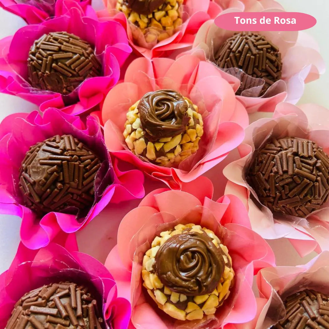 Mini Fiori Rosa Bebê - 50 Unidades