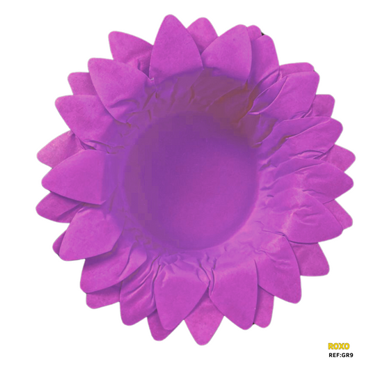 Forminhas Girassol Roxo - 50 Unidades