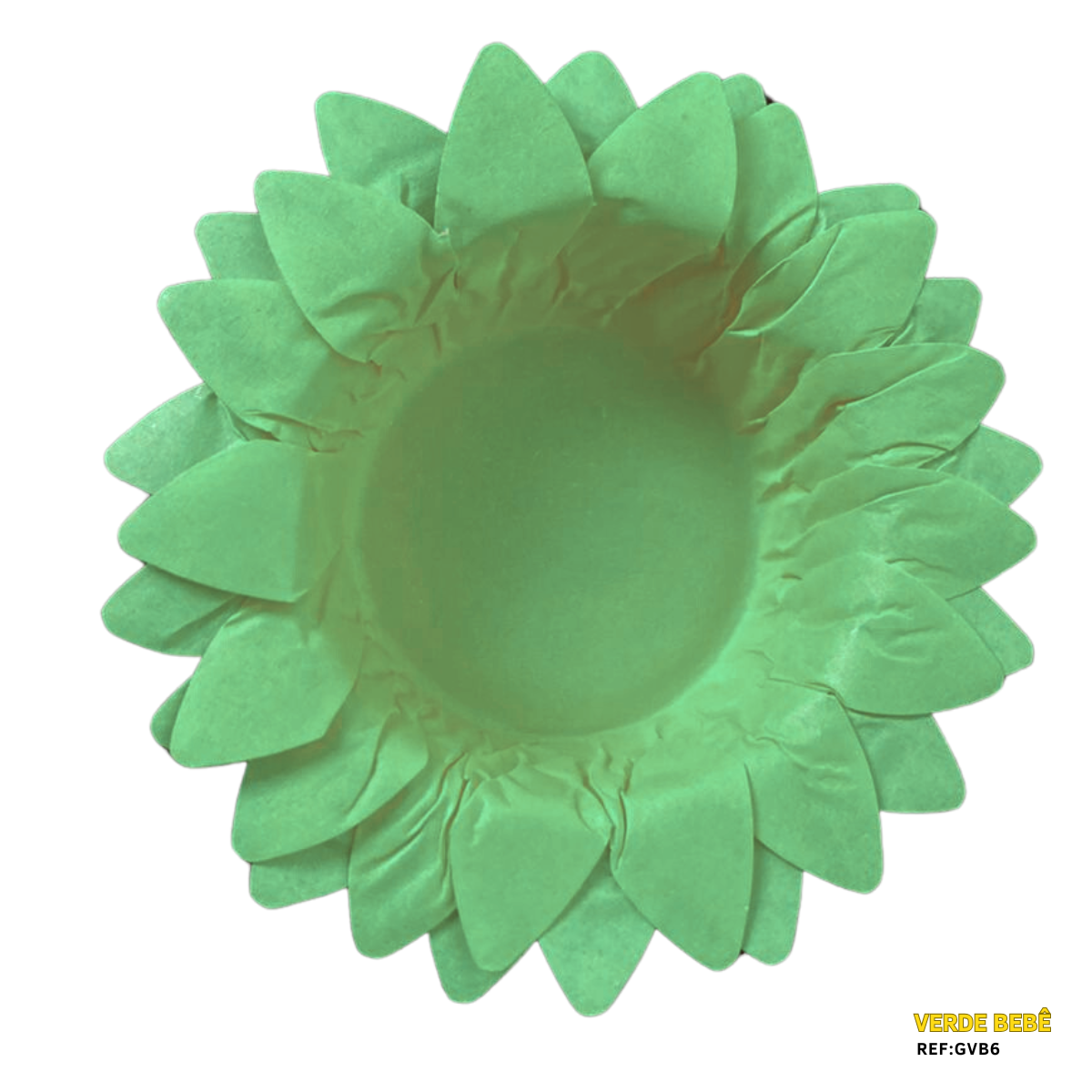 Forminhas Girassol Verde Bebê - 50 Unidades