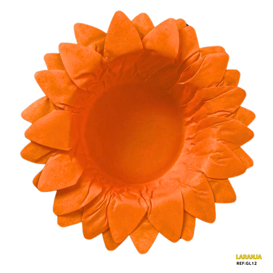 Forminhas Girassol Laranja - 50 Unidades