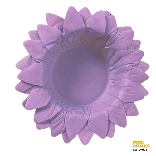 Forminhas Girassol Vinho Metálico - 50 Unidades