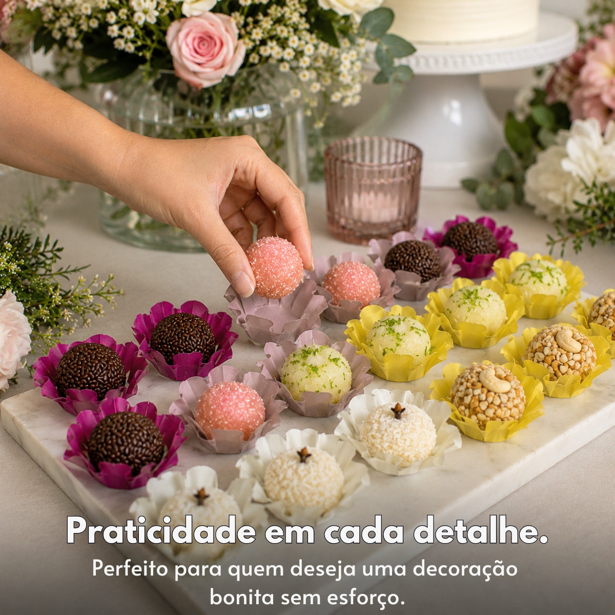 Kit 10 200 Unidades Forminha Para Doces Finos Casamento Festa Mesa Elegante Premium