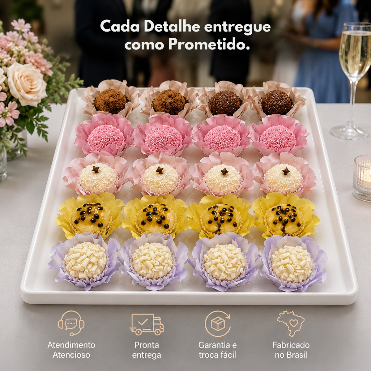 Kit 10 200 Unidades Forminha Para Doces Finos Casamento Festa Mesa Elegante Premium