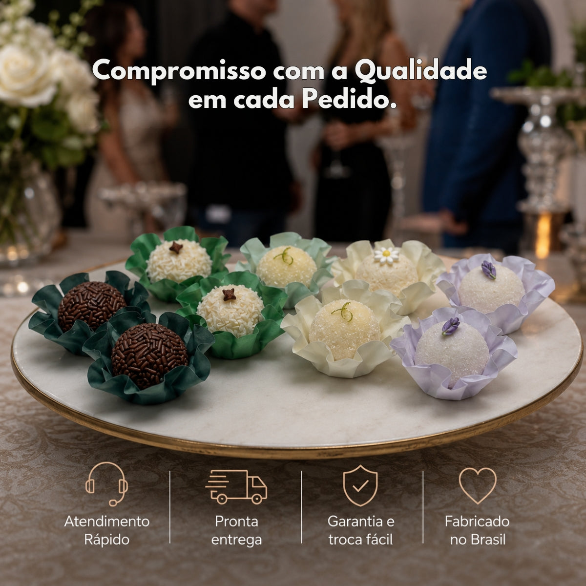 Kit 32 200 Unidades Forminhas Para Doces Finos Casamento Festa Mesa Elegante Premium
