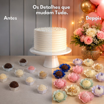 Kit 24 200 Unidades Forminhas Para Doces Finos