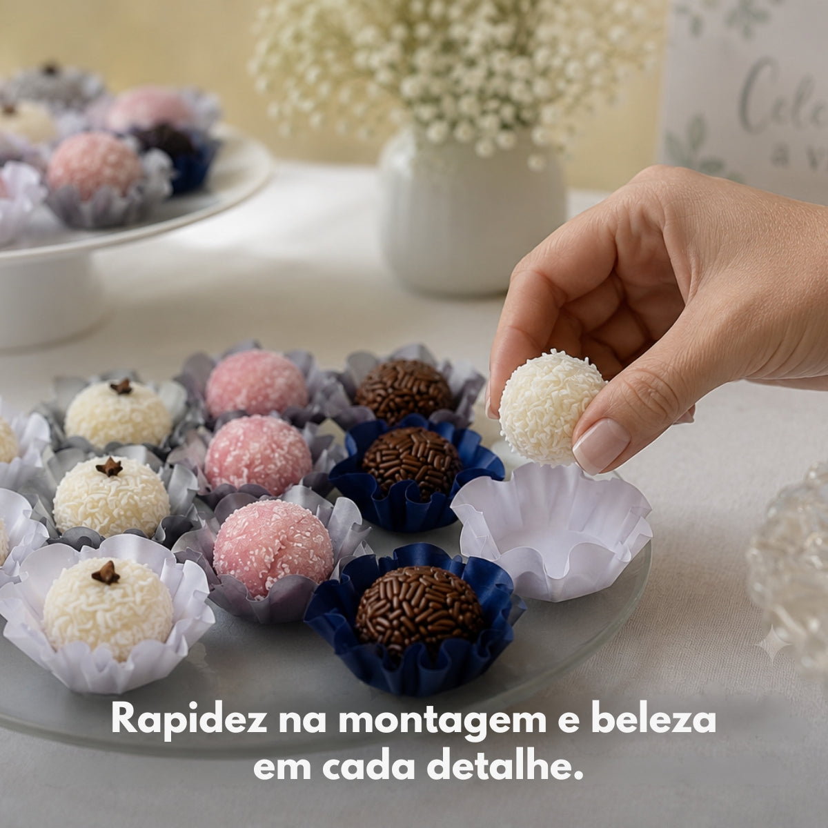 Kit 15 200 Unidades Forminhas Para Doces Finos Casamento Festa Mesa Elegante Premium