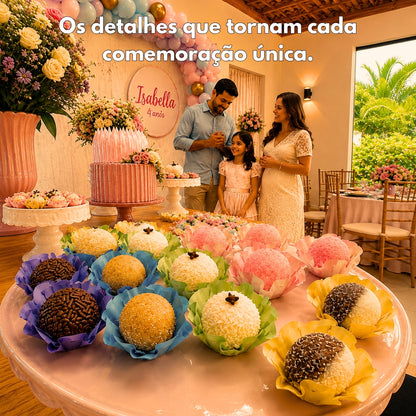 Kit 24 200 Unidades Forminhas Para Doces Finos