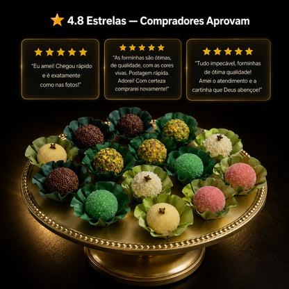 Kit 31 200 Unidades Forminhas Para Doces Finos