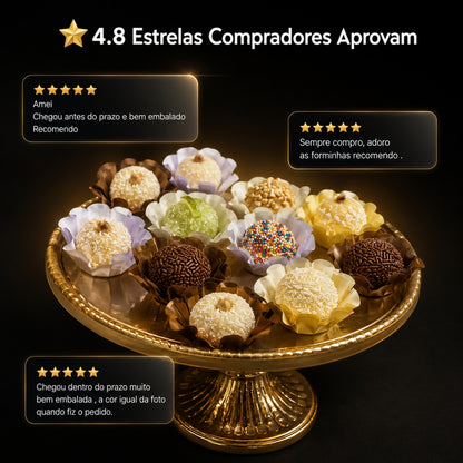 Kit 05 200 Unidades Forminhas Para Doces Finos