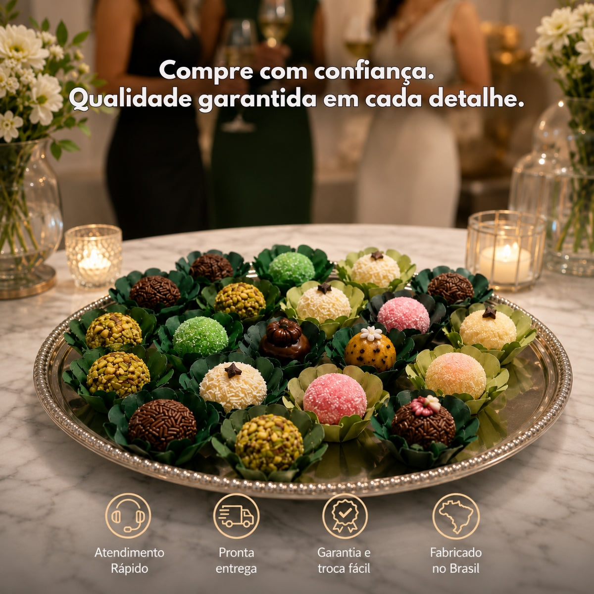 Kit 31 200 Unidades Forminhas Para Doces Finos