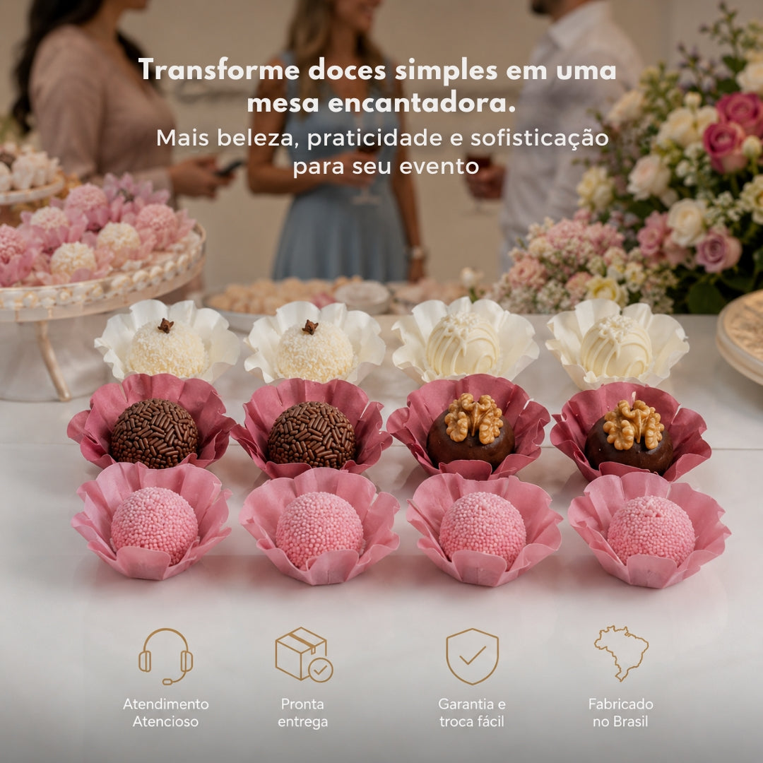Kit 03  200 Forminhas Para Doces Finos Premium