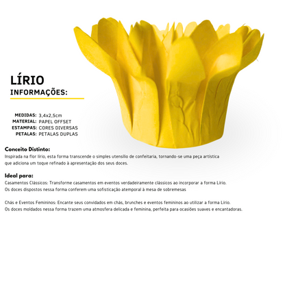 Forminhas Lírio Azul Royal - 50 Unidades