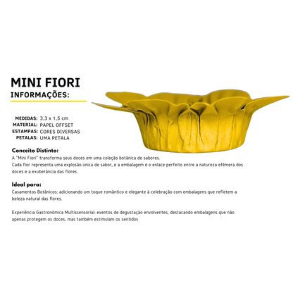 Mini Fiori Marsala - 50 Unidades
