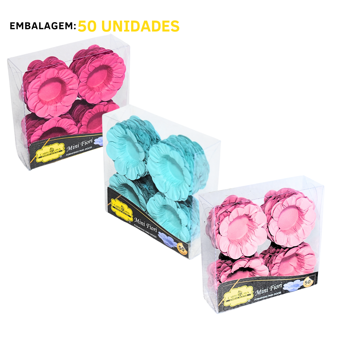 Mini Fiori Marsala - 50 Unidades