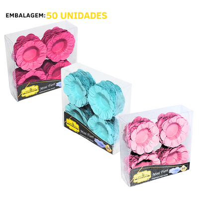 Mini Fiori Marsala - 50 Unidades