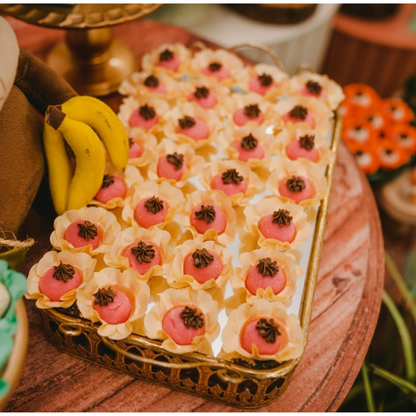 Mini Fiori Marsala - 50 Unidades