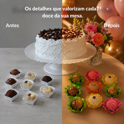 Kit 35 200 Unidades Forminhas Para Doces Finos