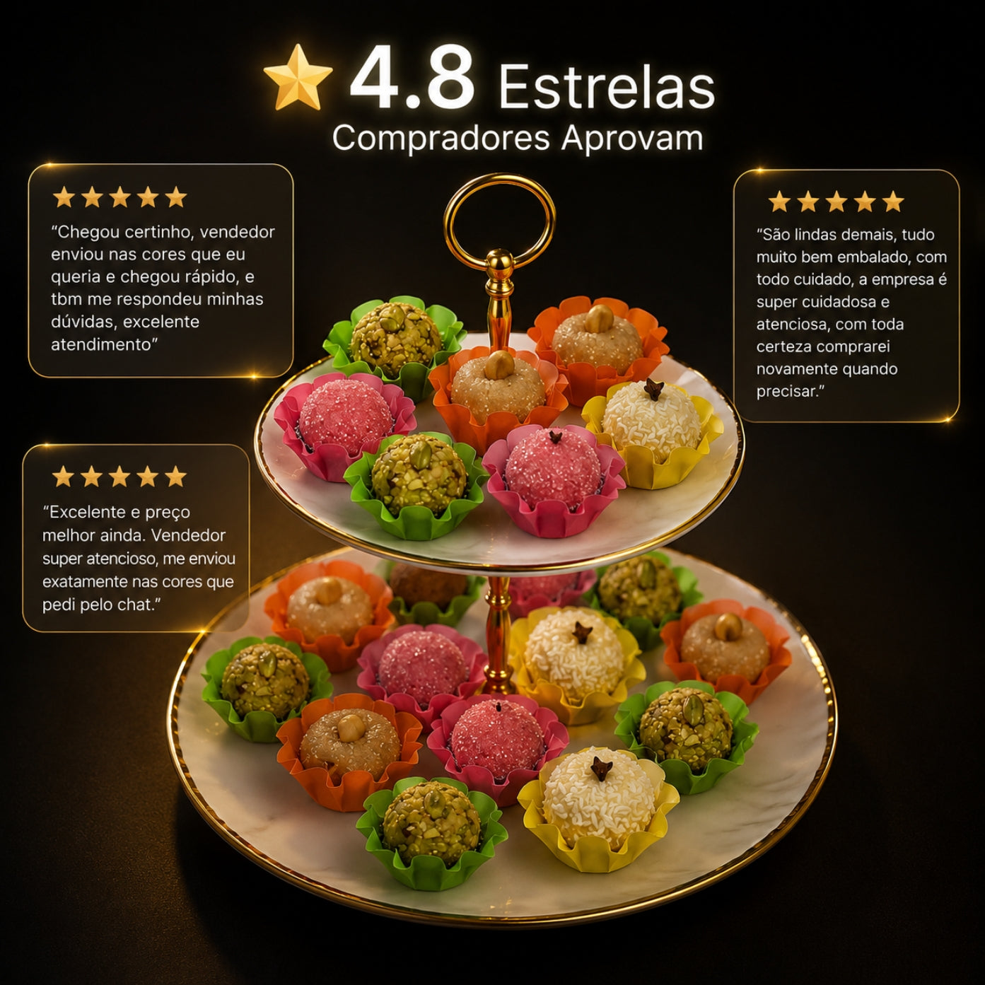 Kit 35 200 Unidades Forminhas Para Doces Finos
