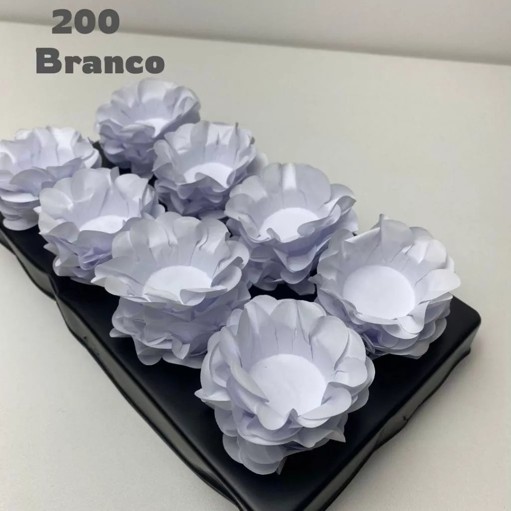 Kit 200 Forminhas Branco para Doces Finos