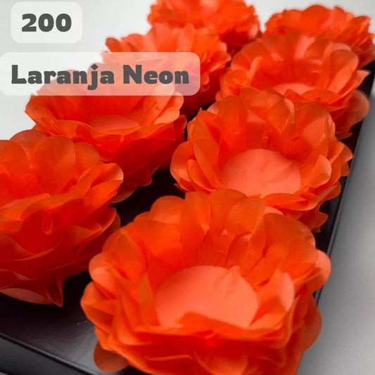Kit 200 Forminhas Laranja Neon para Doces Finos