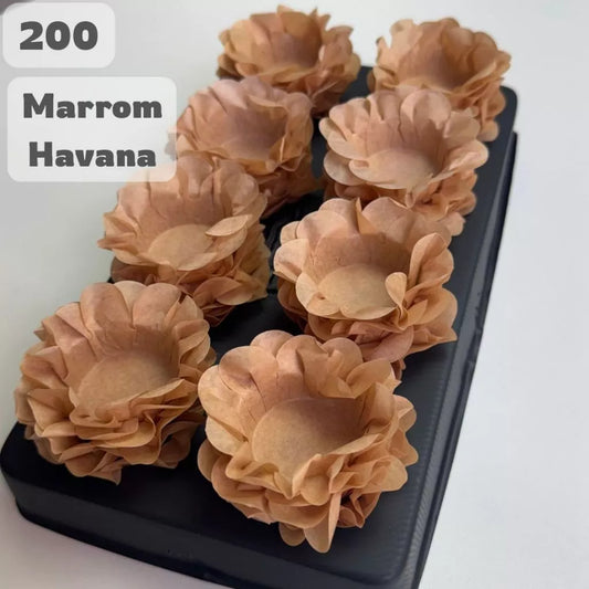 Kit 200 Forminhas Marrom Havana para Doces Finos